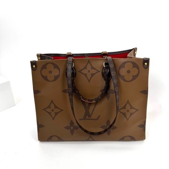 Louis Vuitton On the Go Brown and Light Brown Monogram Large Tote - Picture 8 of 13